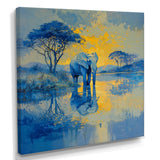 Elephant At The Waters Edge - Elephant Living Room Wall Art