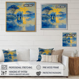 Elephant At The Waters Edge - Elephant Living Room Wall Art