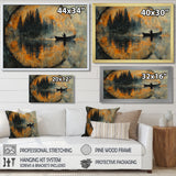 Fishing Tranquility River Landscape I - Boat Fishing Wall Art Canvas Wall Art