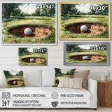 Abstract Golf Ball On The Field - Golf Canvas Wall Art