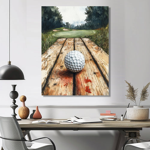 Abstract Golf Ball Swing Of Perfection I - Golf Canvas Wall Art