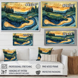 Abstract Golf Course Champions Horizon
 I - Golf Canvas Wall Art