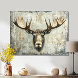 Abstract Antlers Of Moose Head - Brown Moose Wall Art