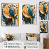 Parrot At Tropical Tree On Slide - Parrot Canvas Wall Art