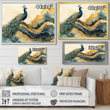 Golden Emerald And Agate Peacock Landscape - Peacock Wall Art Prints