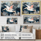 Pelican Flying Above Ocean Landscape - Pelican Wall Art Prints
