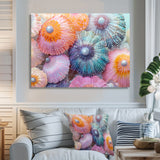 Colorful Sea Urchin In Coral Parade - Sea Urchin Living Room Wall Art
