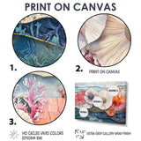 Colorful Sea Urchin And Flower Serenade - Sea Urchin Canvas Wall Art