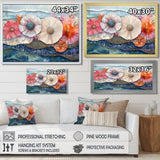 Colorful Sea Urchin And Flower Serenade - Sea Urchin Canvas Wall Art