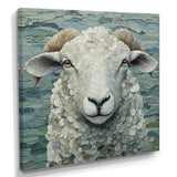 Ewes Gaze Of Sheep Portrait - Sheep Canvas Wall Art