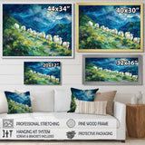 Mountain Path Of Sheep Family - White Sheep Wall Art