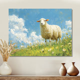 Quiet Pasture Sheep Portrait - Sheep Home Decor Art