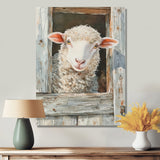 Cute Sheep Portrait At The Farm - Sheep Home Decor Art