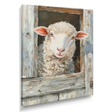 Cute Sheep Portrait At The Farm - Sheep Home Decor Art