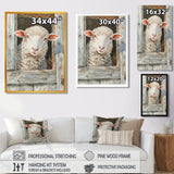 Cute Sheep Portrait At The Farm - Sheep Home Decor Art