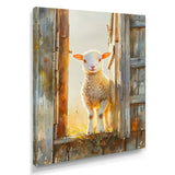 Photo Of Sheep Portrait At The Barn - Sheep Bedroom Wall Art