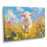Cute Spring Lamb Having Fun At The Barn - Sheep Wall Decor