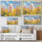 Cute Spring Lamb Having Fun At The Barn - Sheep Wall Decor