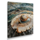 Snail At The Mountain On Slide - Brown Snail Wall Art