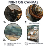 Snail At The Mountain On Slide - Brown Snail Wall Art