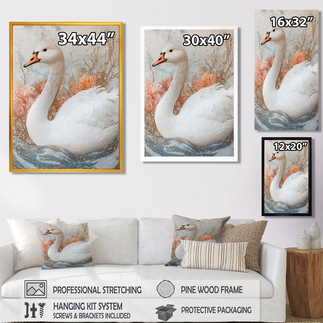 Pink Goose Reflections Of Elegance - Goose Wall Decor