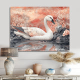 Pink Swan Reflections Of Elegance - Swans Wall Decor
