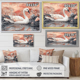 Pink Swan Reflections Of Elegance - Swans Wall Decor