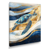 Abstract Waves Of Turtle Trails - Turtle Home Decor Art