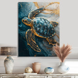 Abstract Marble Of The Turtle S Voyage - Turtle Living Room Wall Art