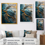 Abstract Marble Of The Turtle S Voyage - Turtle Living Room Wall Art
