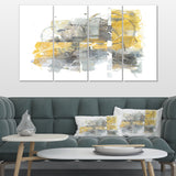 Moving In and Out of Traffic II Yellow Grey - Multi-Panels