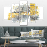 Moving In and Out of Traffic II Yellow Grey - Multi-Panels