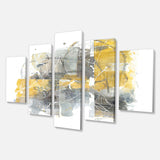 Moving In and Out of Traffic II Yellow Grey - Multi-Panels