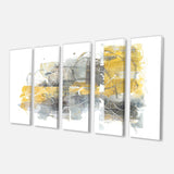 Moving In and Out of Traffic II Yellow Grey - Multi-Panels