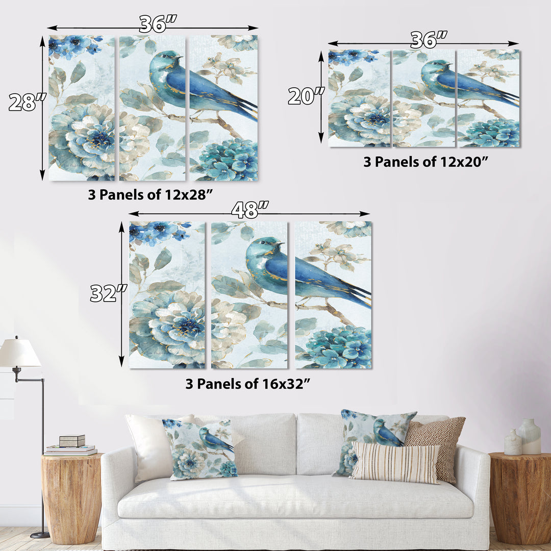 Indigold Watercolor Lovely bird II - Multi-Panels
