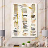 Abstract Gold Birch Trees I Canvas Canvas
