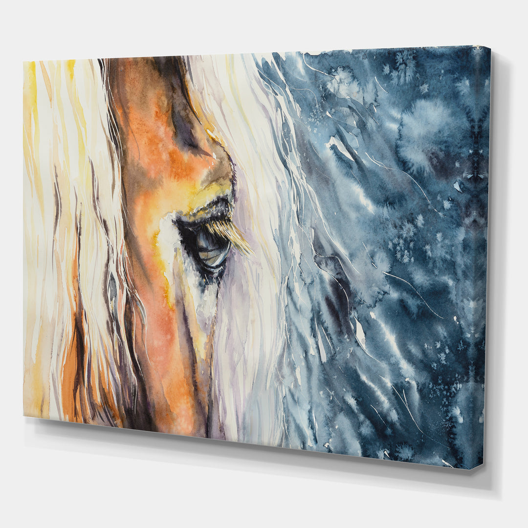 Close up of a Beautiful Horses Eye II - Painting on Canvas