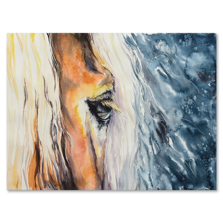 Close up of a Beautiful Horses Eye II - Painting on Canvas