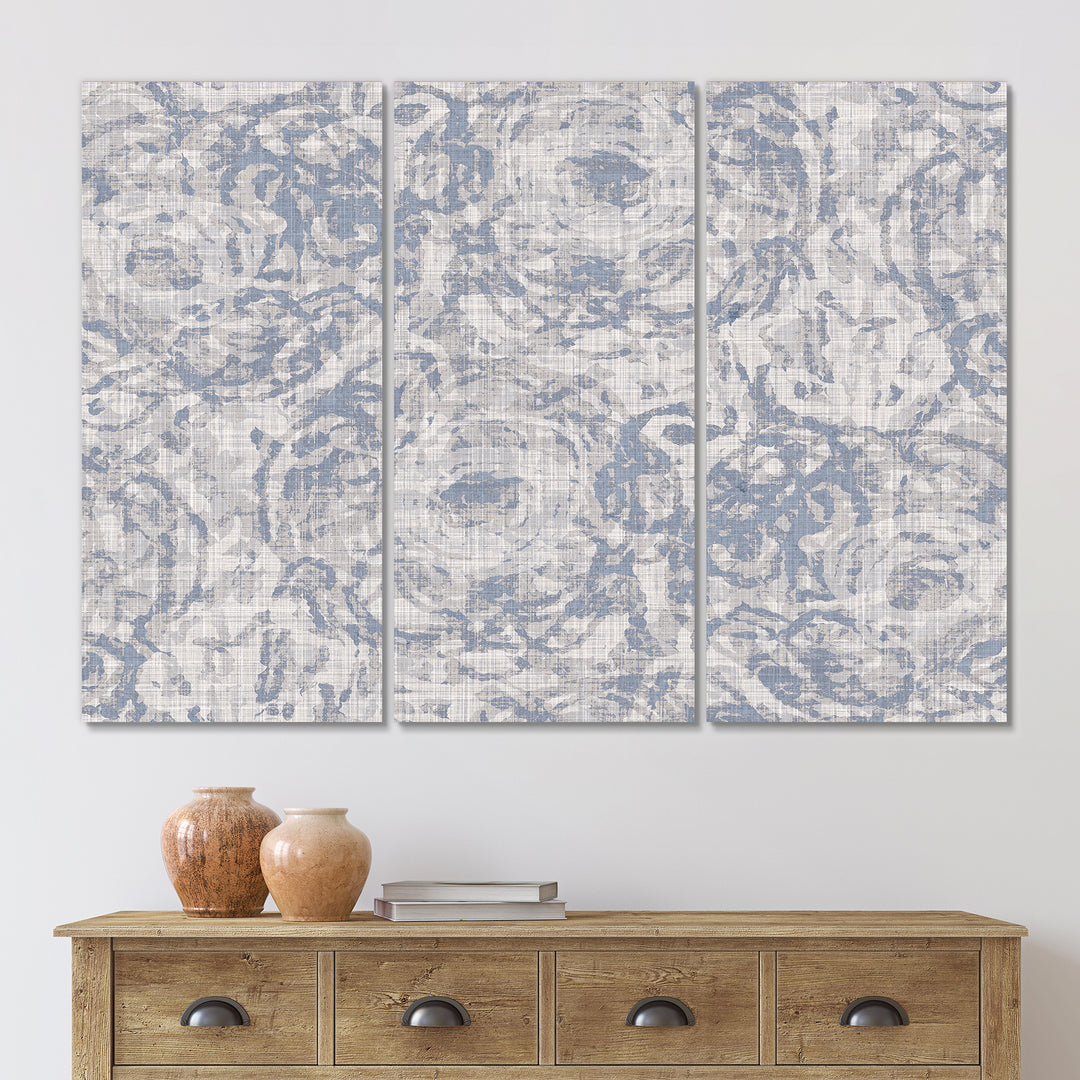 Vintage Blue Farmhouse Flower IV - Multi-Panels