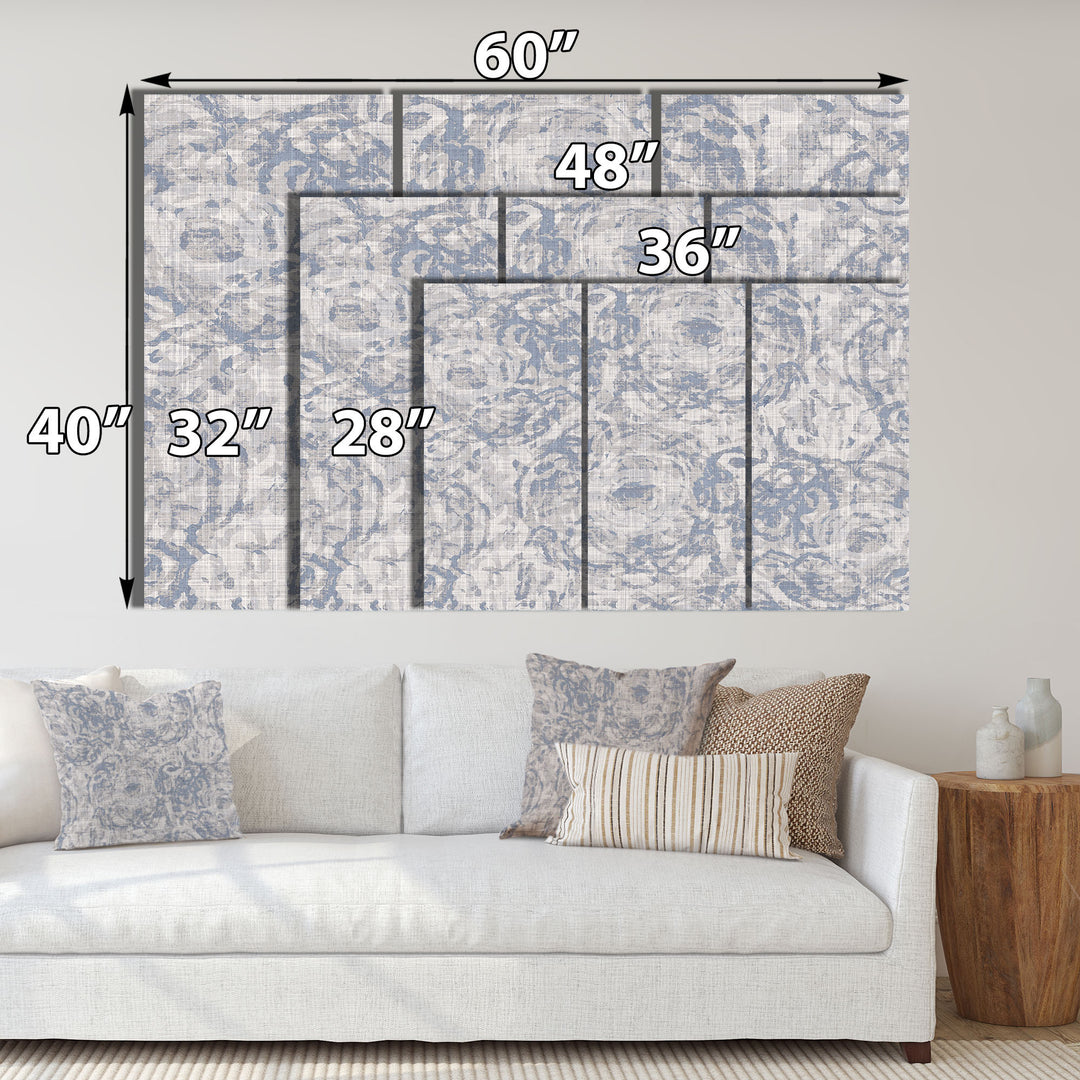 Vintage Blue Farmhouse Flower IV - Multi-Panels