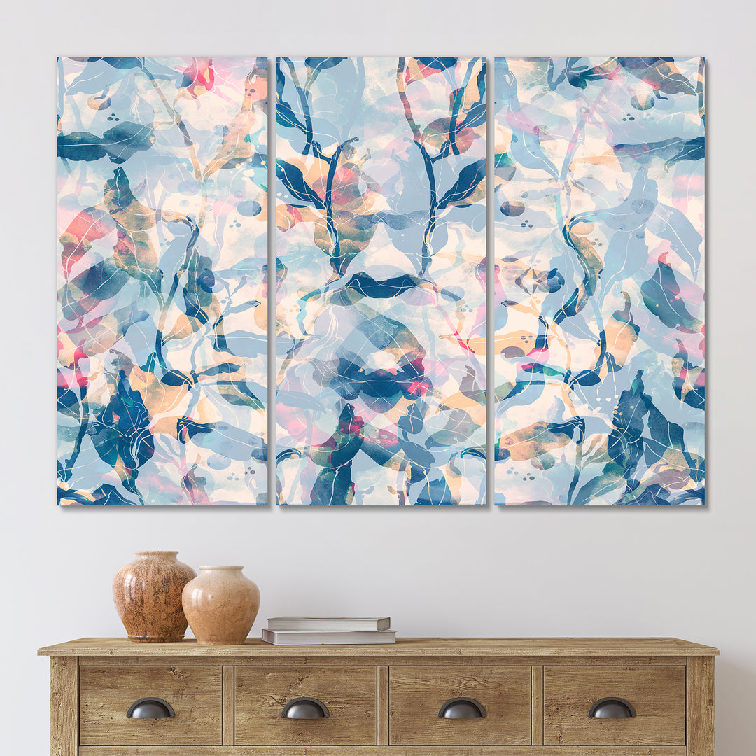Pink And Shades Of Blue - Multi-Panels