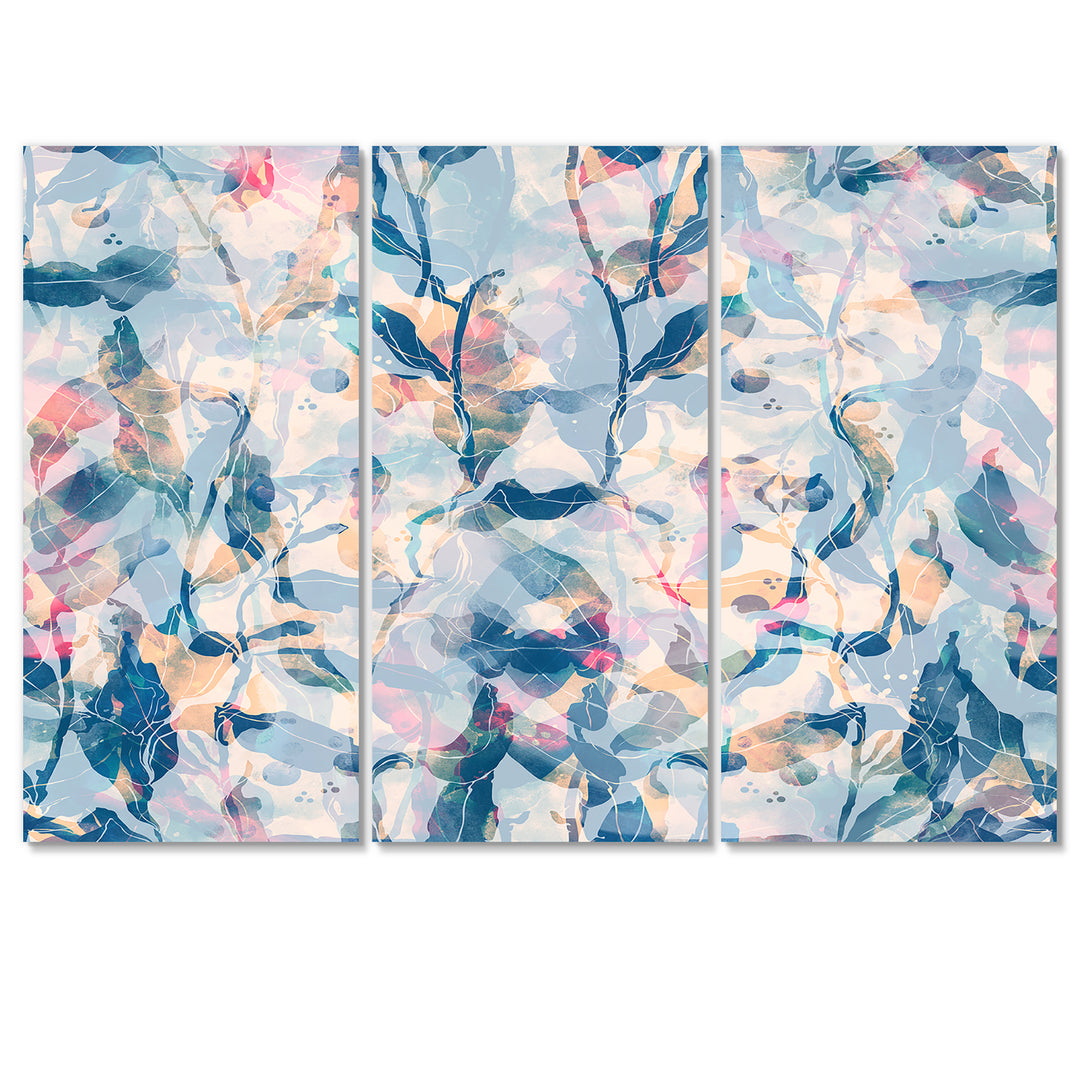 Pink And Shades Of Blue - Multi-Panels