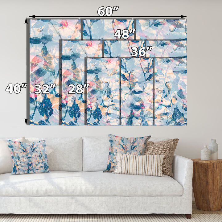 Pink And Shades Of Blue - Multi-Panels