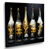 Fashion Designer Champagne Bottles - Fashion Canvas Wall Art