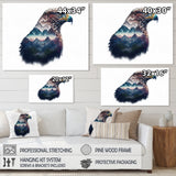 Double Exposure Of A Eagles With Mountain Landscape - Blue Eagle Wall Art