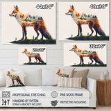 Double Exposure Of A Fox With Nature - Fox Bedroom Wall Art