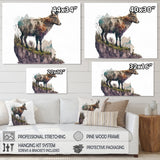 Double Exposure Of A Goat With Nature - Goat Canvas Wall Art