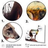Double Exposure Of A Kangaroo With Australian Landscape - Kangaroo Wall Decor
