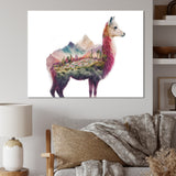 Double Exposure Of A Llama With Nature Landscape - Llama Wall Art Prints