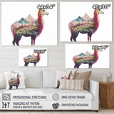 Double Exposure Of A Llama With Nature Landscape - Llama Wall Art Prints